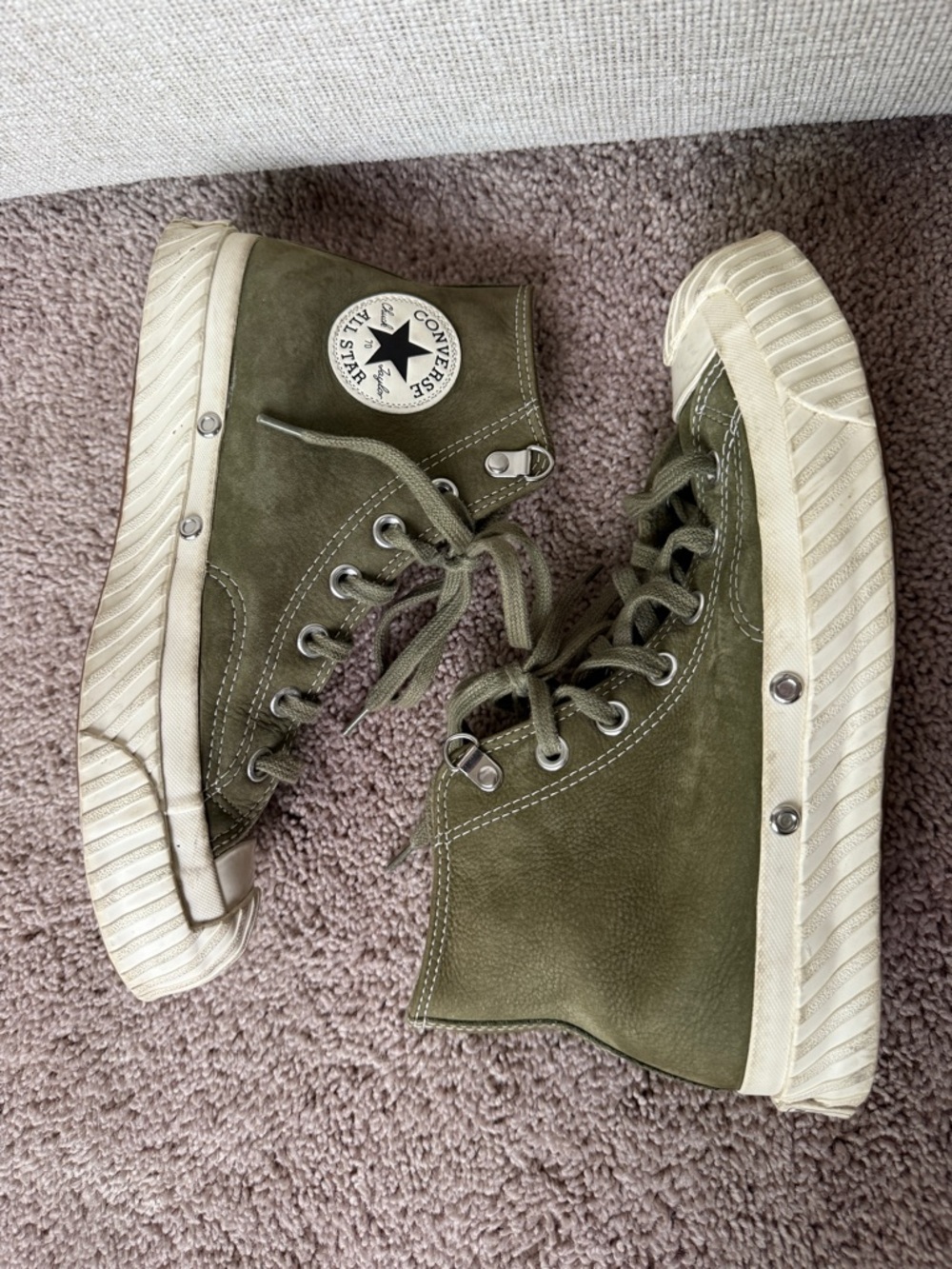 Converse Chuck 70 Bosey High Top Sneakers in Olive Green Field Surplus size 8